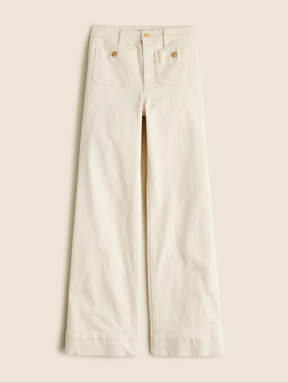 J.Crew Wide Leg Sailor Denim Trouser Jeans Patch Pocket